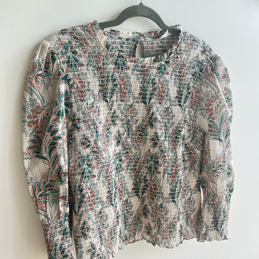 Veronica Beard Floral Smocked Women's Top